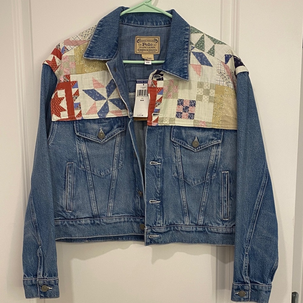 Ralph Lauren Multicolor Patchwork Denim Jacket NWT - image 1